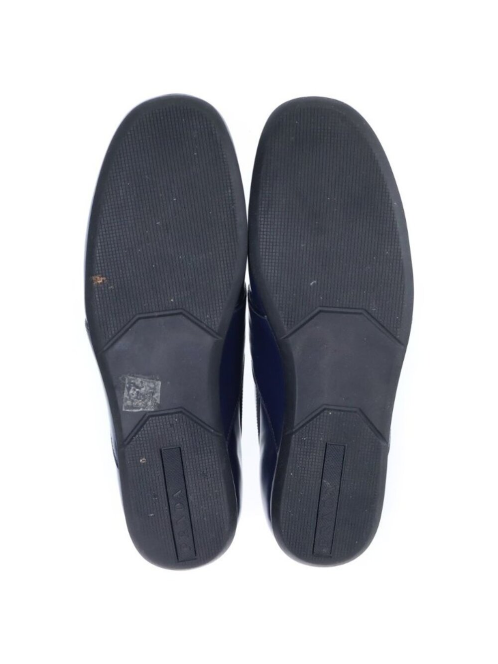 Prada Leather Coin Penis Loafers Low Cut Shoes Navy - Picture 5 of 6